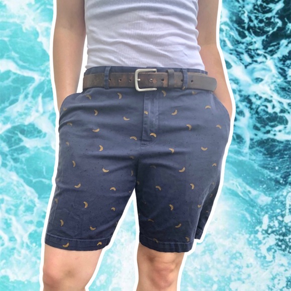 Banana Republic Other - Banana Republic Literal Bananas Navy Chino Aidan Short, Size 33